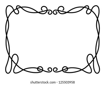 simple black ornamental decorative frame