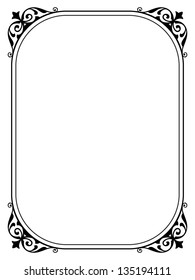 simple black ornamental decorative frame