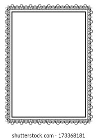 simple black ornamental decorative frame