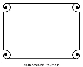 simple black ornamental decorative frame