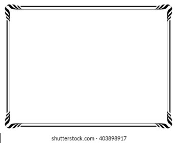 simple black ornamental decorative frame
