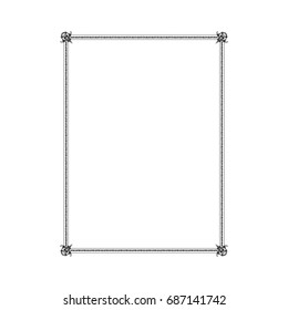 simple black ornamental decorative frame