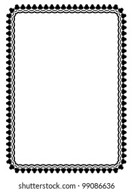 simple black ornamental decorative frame