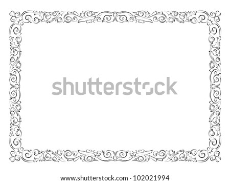 simple black ornamental decorative frame