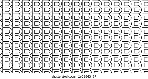 
simple black outline b letter pattern.