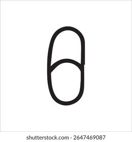 Um simples esboço preto rabiscar de uma forma de cápsula ou loop abstrato em um fundo branco nítido. Ideal para projetos de design, ícones ou elementos gráficos minimalistas modernos.