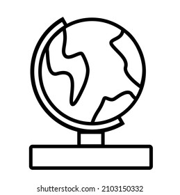 simple black outline globe icon 