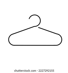 Simple Black Outline Hanger Fashion Laundry Icon
