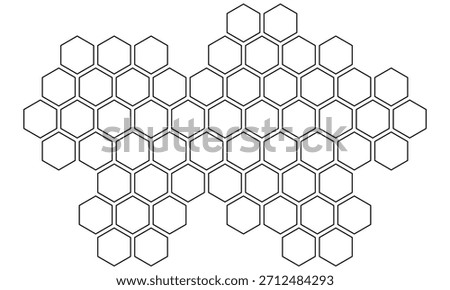 simple black outline honeycomb pattern art for banner poster background.