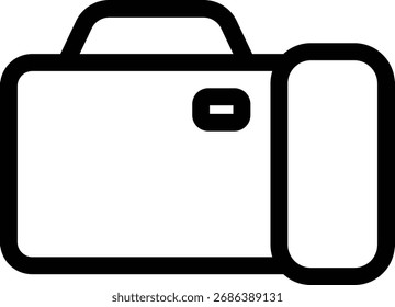 Icono de contorno negro simple de una cámara digital