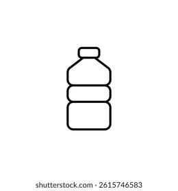 Simple black outline illustration of a reusable bottle on white background