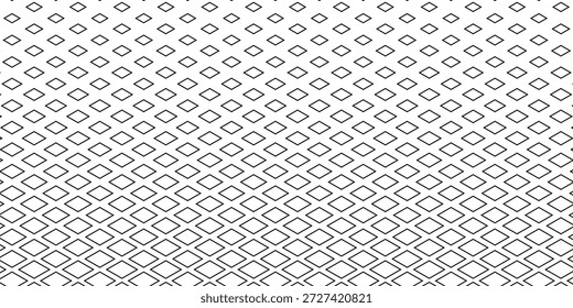 padrão de meio-tom rhombus de contorno preto simples para plano de fundo de cartaz de banner.