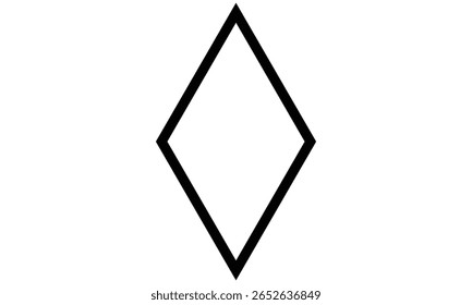 simple black outline rhombus shape design.