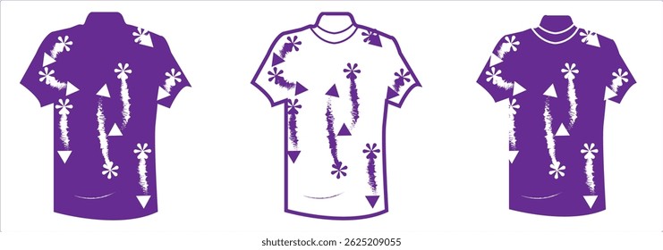 Simple Black Outline Shirt Icon eps 10 