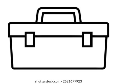 Simple Black Outline of a Toolbox