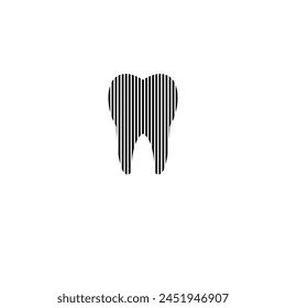 simple black outline tooth icon