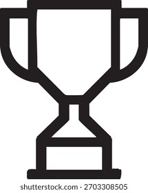 Esquema negro simple del premio de la copa del trofeo