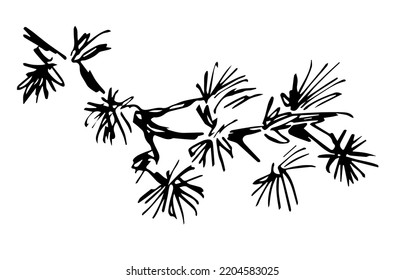 Simple Black Outline Vector Drawing Lush Stock Vector (Royalty Free ...