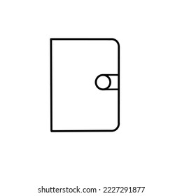 Icono de la cartera de esquema negro simple 