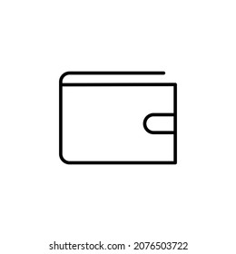 Moneda simple de contorno negro con un icono de dinero en efectivo de papel apilado, aislado en fondo blanco. Icono de la cartera. Símbolo de ahorro de efectivo. Ilustración plana de moneda para web, ui, ux o app. EPS vectorial 10.