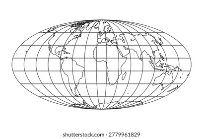 Simple black outline world