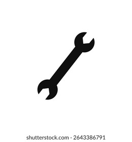 Un simple contorno negro de una llave inglesa.