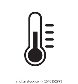 simple, black, outlined, linear temprature, temprature measurement icon- Vector. 