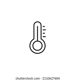 simple, black, outlined, linear temprature, temprature measurement icon- Vector.
