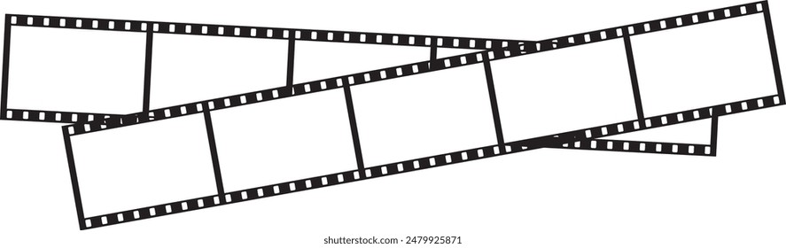 Simple black overlapping film illustration