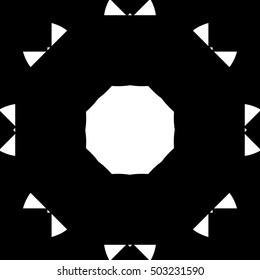 Simple black pattern in shape of the sun