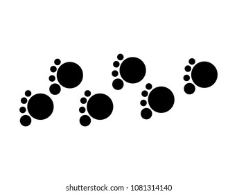 Simple, black paw traces