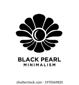 simple black pearl minimalism vector icon logo illustration design isolated background