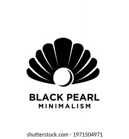 simple black pearl minimalism vector icon logo illustration design isolated background