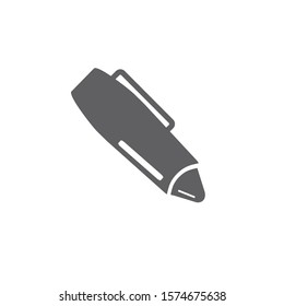Simple Black Pen Design Element of Isolated Modern Icon with Various Symbol on White Background Style
