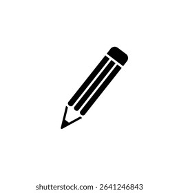 Simple black pencil icon design element.