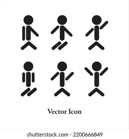 simple black people activity icon vector
