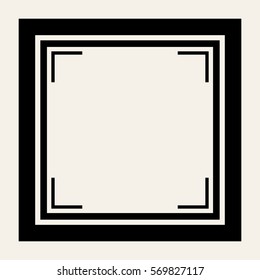 Simple black photo frame. 