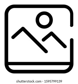 Simple black photo icon - Vector