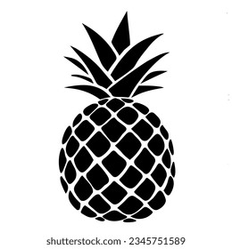 simple black pineapple icon design