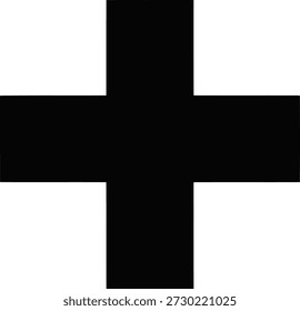 A simple black plus sign icon, indicating addition, new items, or a positive value.