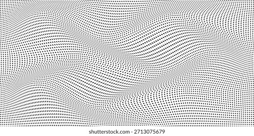 Patrón de onda de lunares negros simples para fondo de póster de Anuncio.