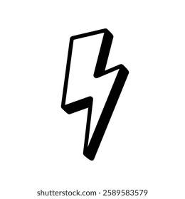 Simple black popup electric icon