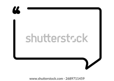 Simple black quote frame perfect for customizable text. ideal for design, print, or digital use.
