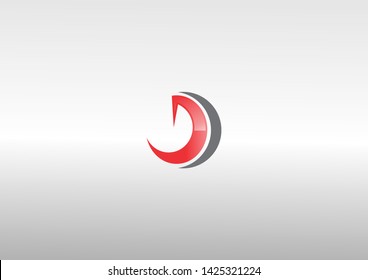 simple black and red logo