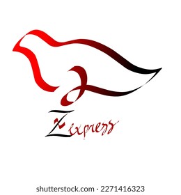 Simple vector rojo negro para expedición de envío