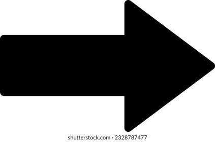 Simple black rightward arrow with rounded corner
