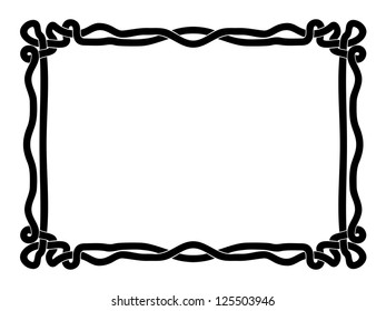 simple black rope ornamental decorative frame