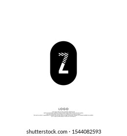 simple black rounded retro Z logotype isolated on white background. vector illustration.