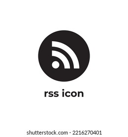 símbolo de rss simple plantilla de icono de diseño plano