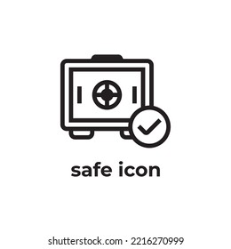 simple black safe flat design icon template